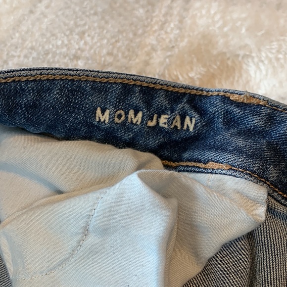 Dark wash, AEO mom jeans: size 8 long - Picture 4 of 6